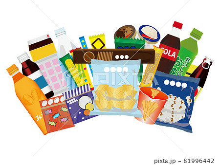 お菓子詰め合わせのイラスト素材 お菓子詰め合わせのイラスト素材