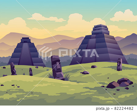 Travel moai head icon simple style Royalty Free Vector Image