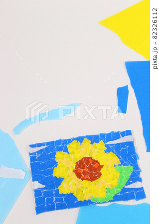 ちぎり絵 手作りの写真素材 ちぎり絵 手作りの写真素材