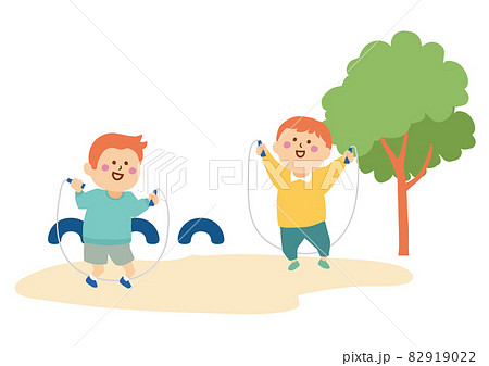 外遊びのイラスト素材