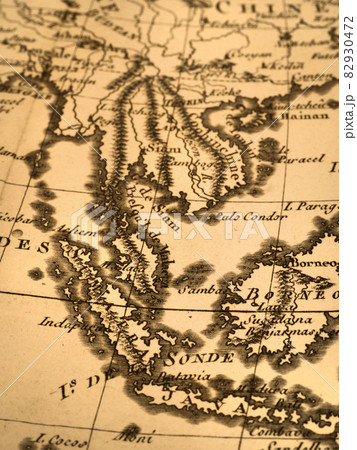 世界地図 地図 南沙諸島 スプラトリー諸島の写真素材