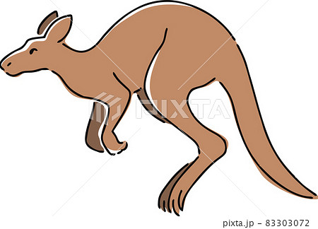カンガルーのイラスト素材集 ピクスタ