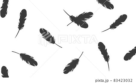 羽根 舞う 背景 ふわふわの写真素材