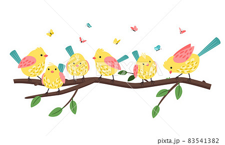 カナリアのイラスト素材