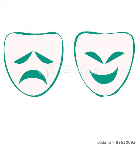 仮面 イラスト マスク 泣くの写真素材
