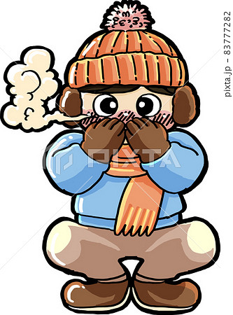 白い息のイラスト素材