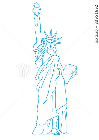自由の女神 ニューヨーク シンボル アメリカのイラスト素材