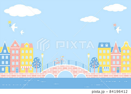 かわいい橋のイラスト素材