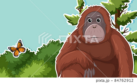 オラウータンのイラスト素材集 ピクスタ
