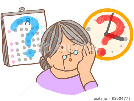 認知機能検査のイラスト素材 認知機能検査のイラスト素材