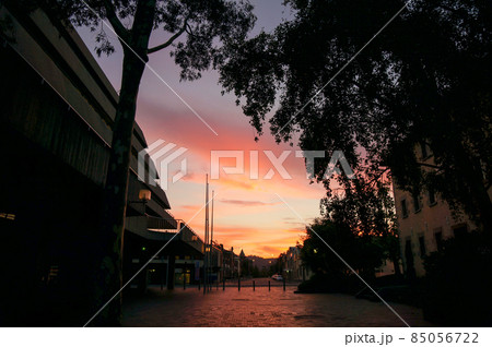 切ない 空 夕日の写真素材