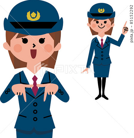 女性警察官のイラスト素材