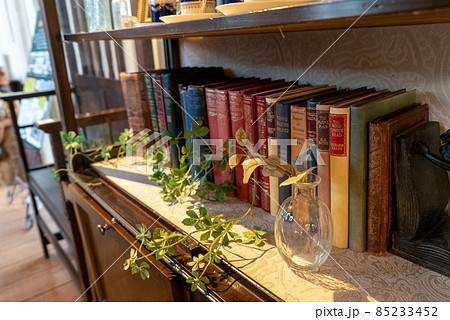 書斎 部屋 インテリア イギリスの写真素材