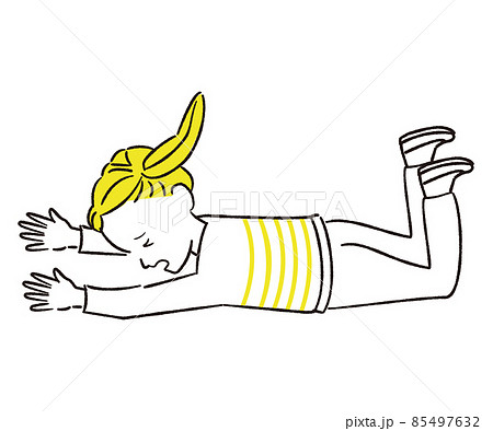 転ぶのイラスト素材