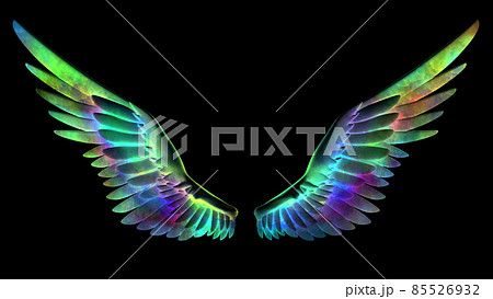 ハウライト♡翼♡羽♡天使♡ 羽 空 天使 翼の写真素材 - PIXTA