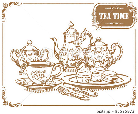 お茶会のイラスト素材 お茶会のイラスト素材