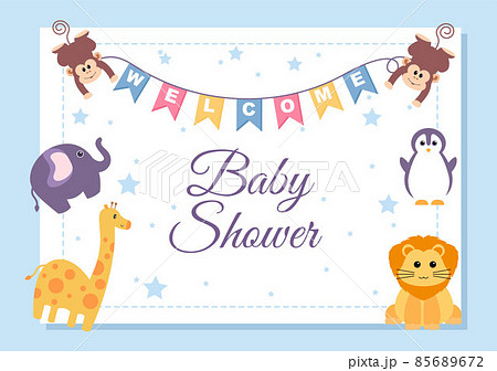 ベビー 赤ちゃん 赤ん坊 ベビーシャワーのイラスト素材