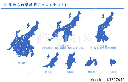 長野県地図のイラスト素材 長野県地図のイラスト素材