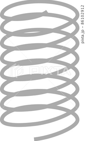 ばね スプリング バネ 工業製品のイラスト素材