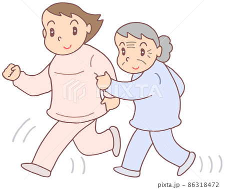 介護予防運動のイラスト素材