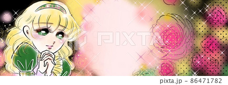 祈る 願う 女性 人物のイラスト素材