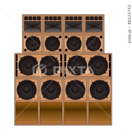 レゲエ スピーカー スピーカーシステム サウンドシステムのイラスト