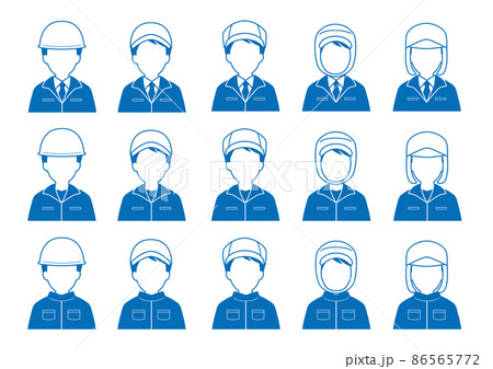 身だしなみ 作業着のイラスト素材