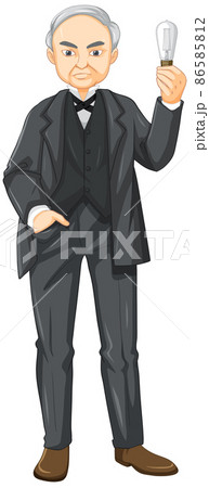 トーマス エジソンのイラスト素材
