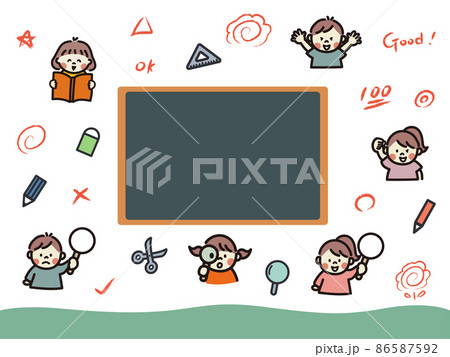 ゆるい 女の子のイラスト素材