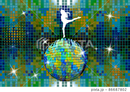 ダンス 壁紙 ディスコ ダンサーのイラスト素材