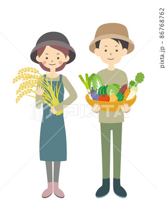 畑仕事のイラスト素材