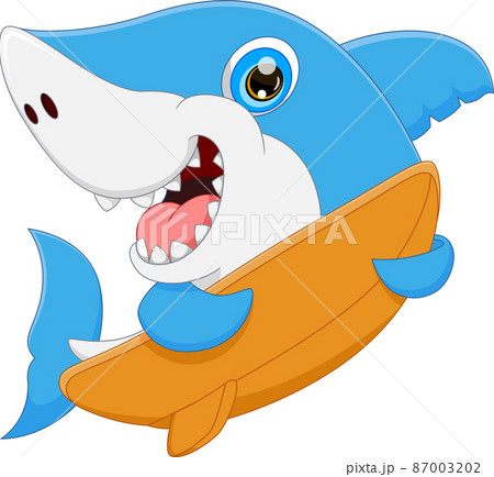 サメ 鮫 魚 怖いのイラスト素材