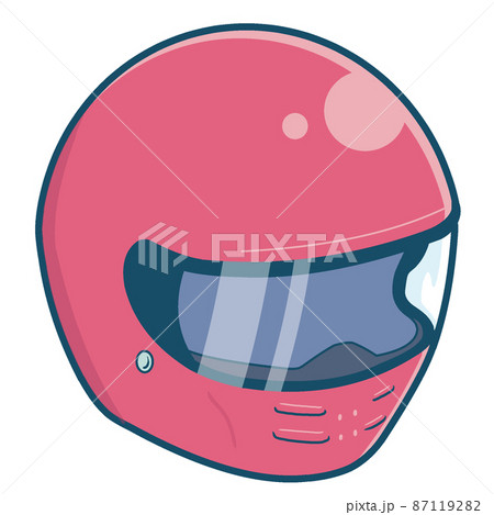 フルフェイスヘルメットのイラスト素材
