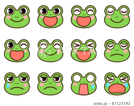 カエル 泣く 可愛い 笑うのイラスト素材