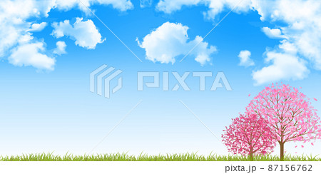 桜 かっこいい 背景 イラストのイラスト素材