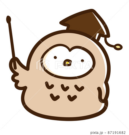 フクロウのイラスト素材集 ピクスタ