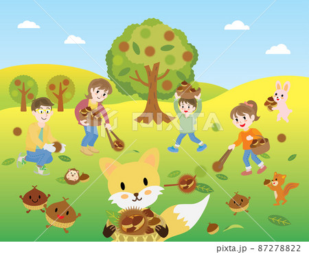イガ栗のイラスト素材