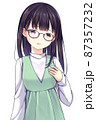 アニメ風の女性キャラクター 微笑みのイラスト素材 [87357247] - PIXTA
