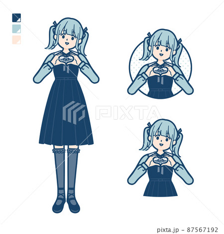 アイドルオタクのイラスト素材