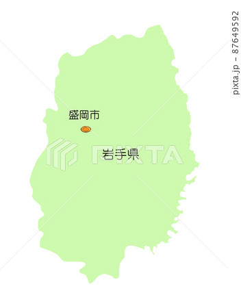 岩手県 岩手 地図 日本地図のイラスト素材 岩手県 岩手 地図 日本地図のイラスト素材