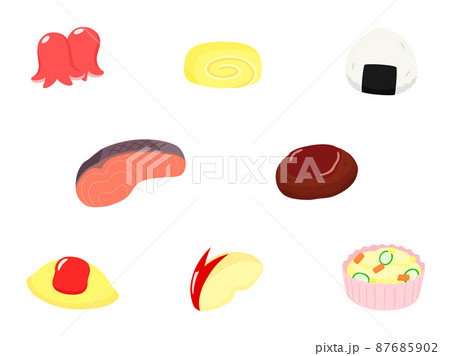 お弁当 ベクター おかず ポテトサラダのイラスト素材