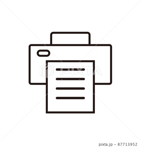 インクジェットプリンター アイコンの写真素材