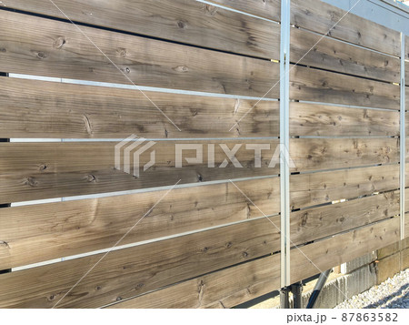 天然木のウッドフェンスのイメージ