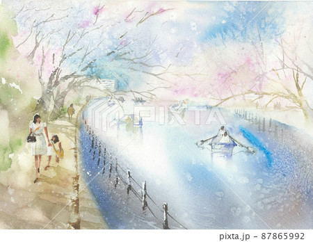 桜 石神井公園 石神井池 春の写真素材 - PIXTA