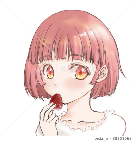 女の子 少女 いちご イチゴのイラスト素材 - PIXTA