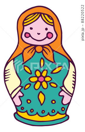 マトリョーシカ シンプル 単純 簡単のイラスト素材 マトリョーシカ シンプル 単純 簡単のイラスト素材