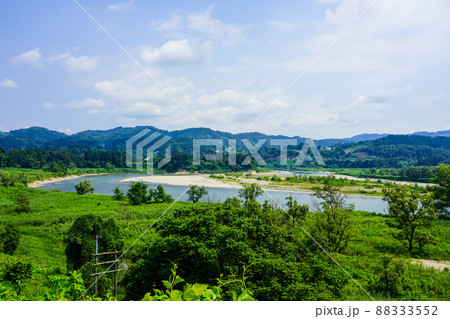 千曲川 風景の写真素材 - PIXTA