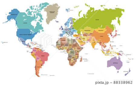 ヨーロッパ 地図 国 アイコンのイラスト素材