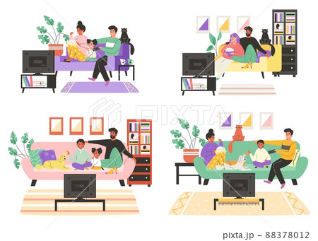 二人暮らしのイラスト素材