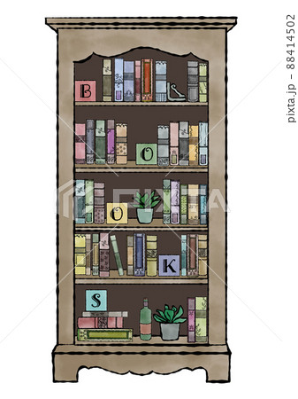 本 本棚 水彩 図書館のイラスト素材 - PIXTA